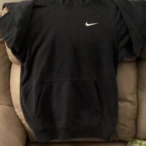 Nike Men's black Hoodie with White Logo size Small